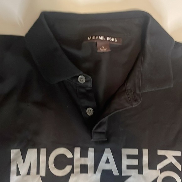 Mk Michael kors short sleeve polo collard black and gray tee shirt size small - Picture 4 of 8